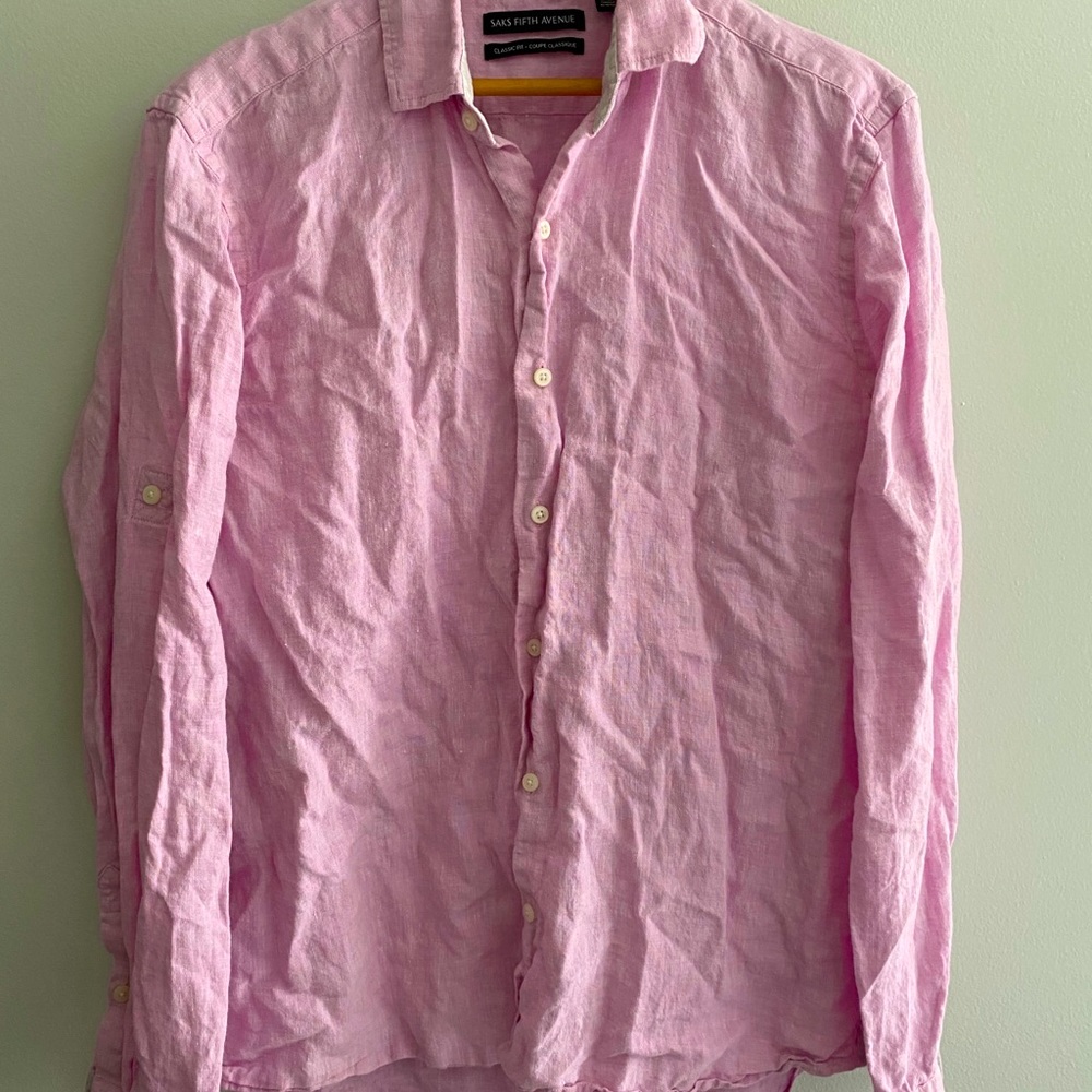 Saks Fifth Ave Linen Button Down